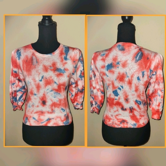 John + Jenn Tie Dye Cropped Sweater - Picture 1 of 4